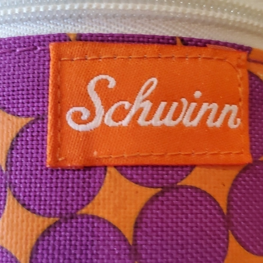 Schwinn cycling Bike Bag purple & orange tube shape with Kitty - Picture 3 of 11